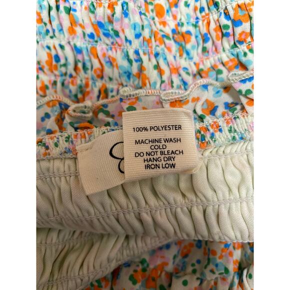 Jessica Simpson Green Smocked Sleeveless Ruffle Tiered Cami Mini Dress Size M - Picture 4 of 5